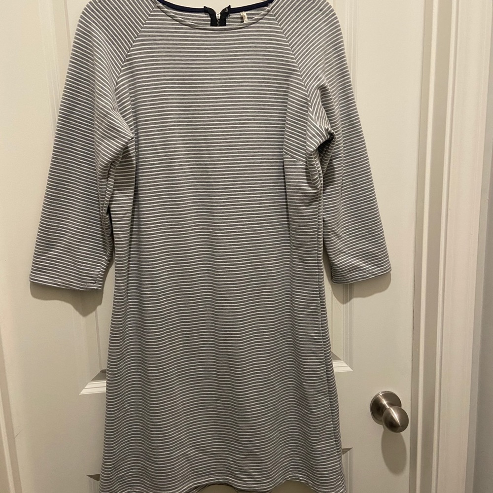 918 Grey Stripped Dress